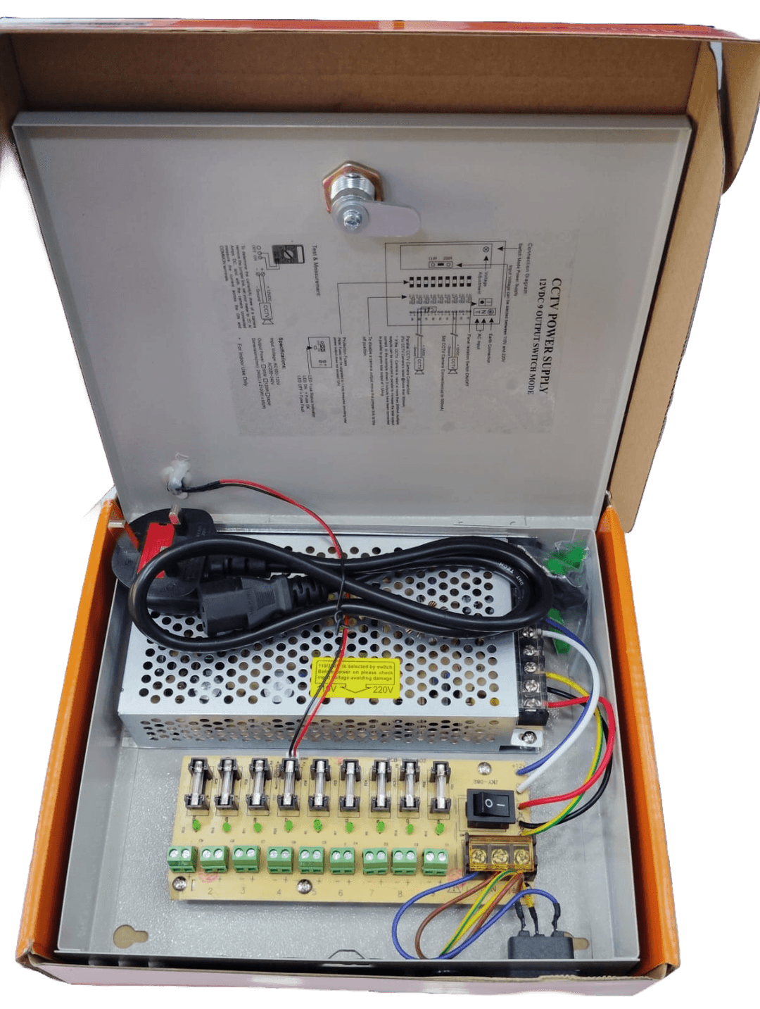 Power Supply 12V 10Ah + 9 Channel